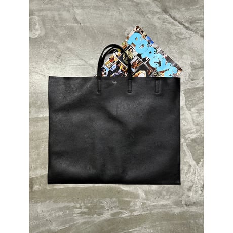 【blancle】S.LEATHER FLAT TOTE L(black)