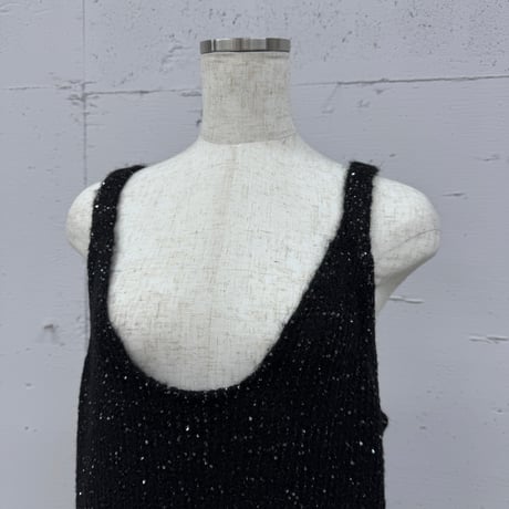 sequins　knit camisole dress