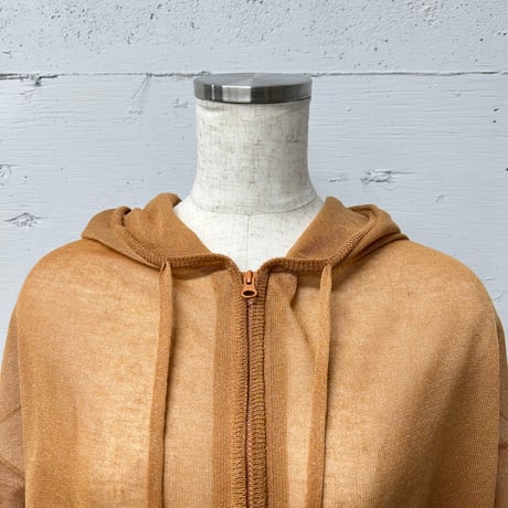 sheer ZIP hoodie