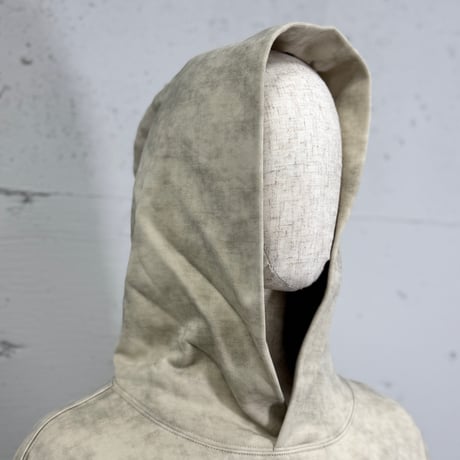 pigmented hoodie dress (beige）