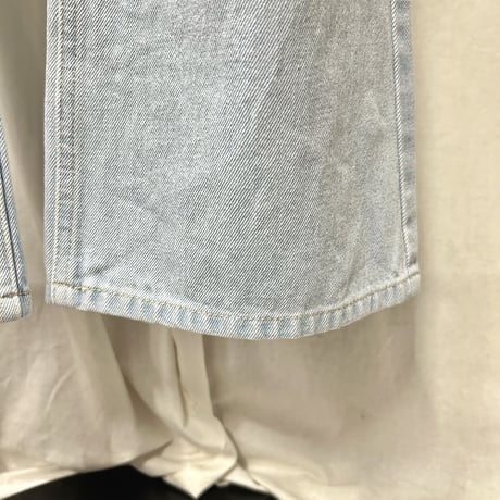 fakeleather×denim pants(beige)