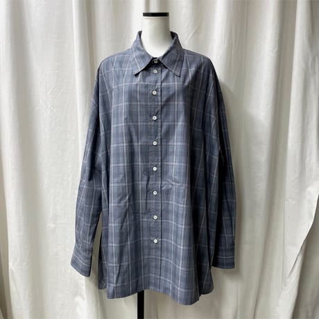 check super big shirt (blue)