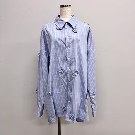 【PROVOKE】 flowerdot big shirt(check)