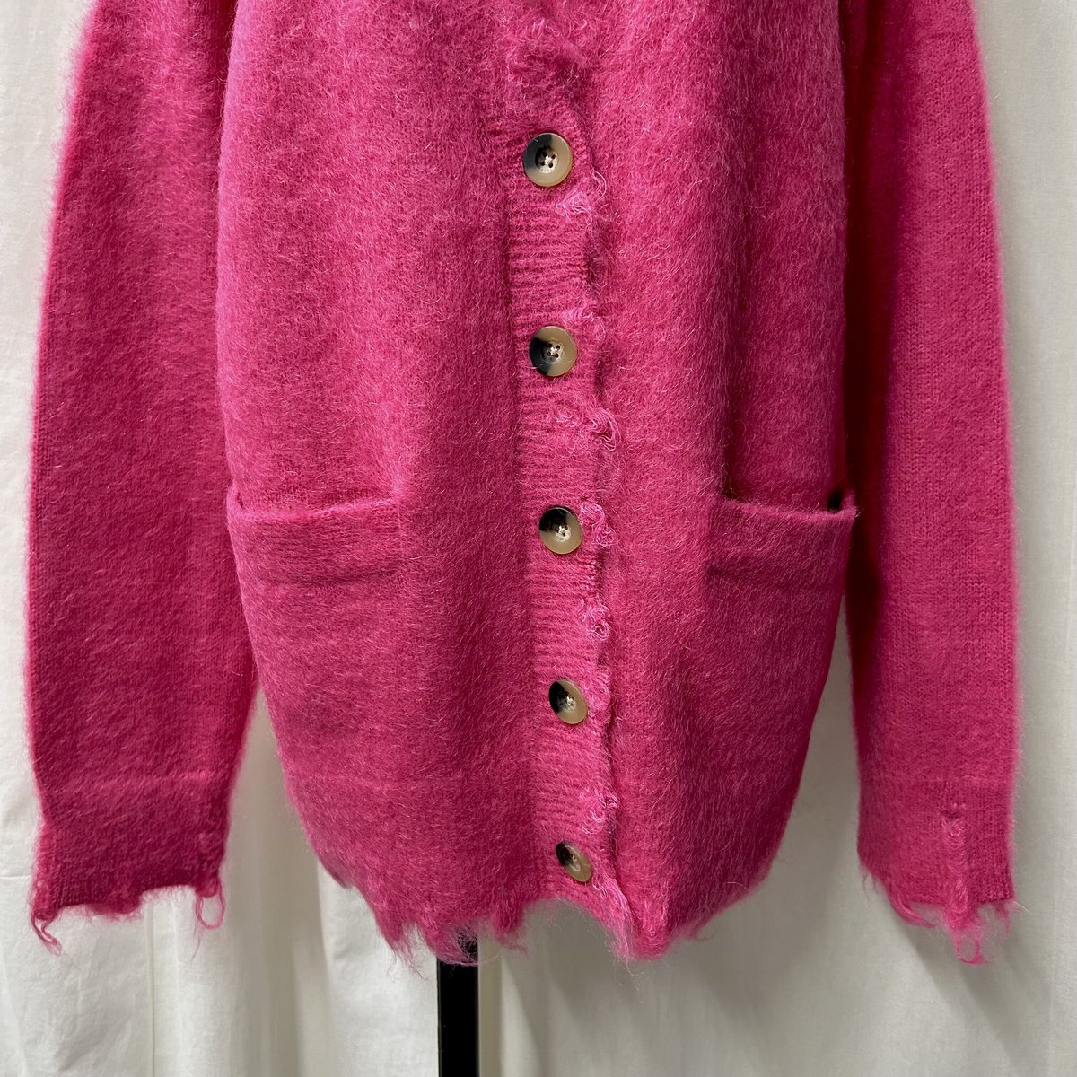 frayed VN cardigan(pink) | PROVOKE design boutique
