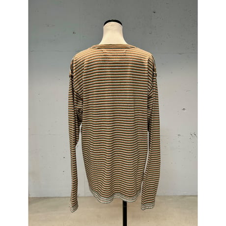 multi border L/S Tee(orange)