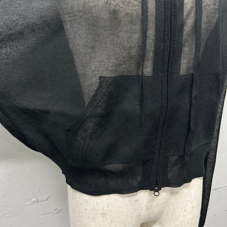 sheer ZIP hoodie
