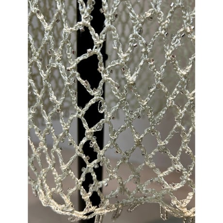 【special price】mesh beads knit skirt (offwhite)