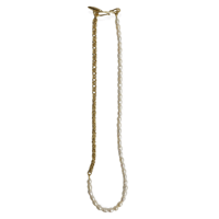 【in mood】RICE PEARL chain-NECKLACE