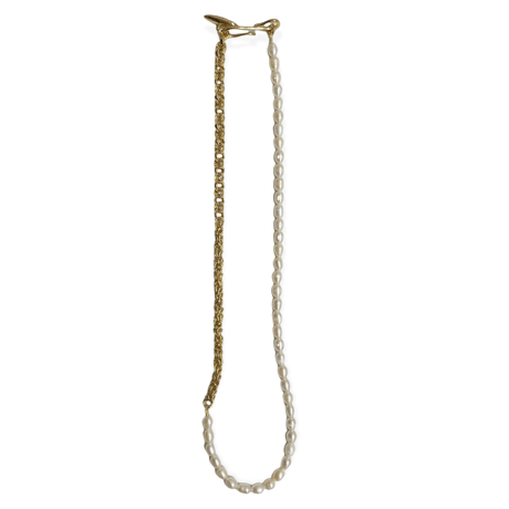 【in mood】RICE PEARL chain-NECKLACE