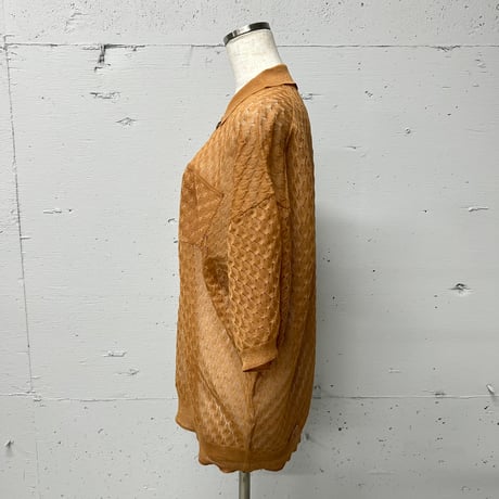 sheer knit Polo L