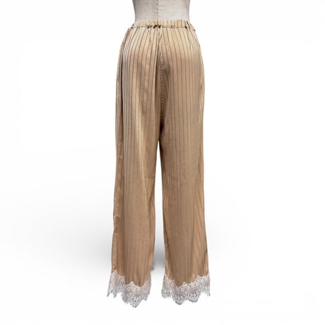【ARCHIVE STANCE】satin stripe easy pants