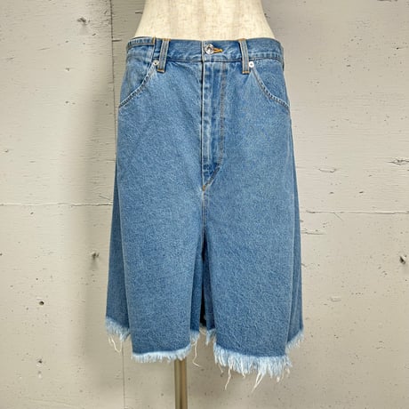 loose denim culottes(blue)