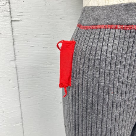 loose rib knit pants