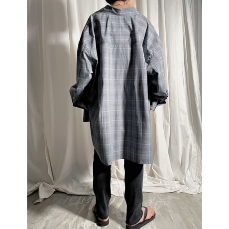 check super big shirt (blue)