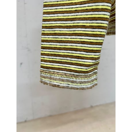 multi border L/S Tee(yellow)