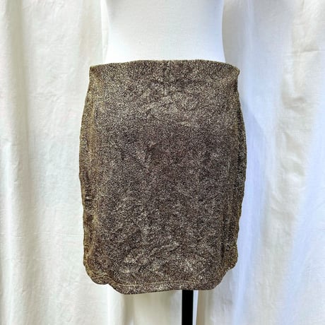 glitter mini skirt(gold)