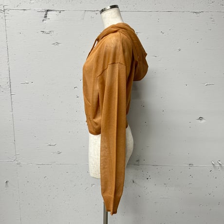 sheer ZIP hoodie