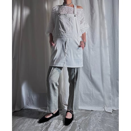 【special price】　pinstripe jumper skirt(offwhite)