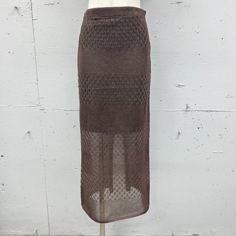 sheer knit skirt
