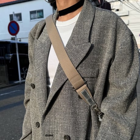 【blancle】M.LEATHER FLAT TOTE L(silver)