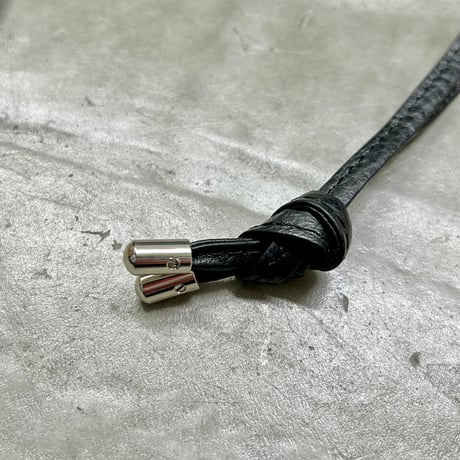 【blancle】S.LEATHER ZIP DRAWSTRING M(black)