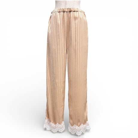 【ARCHIVE STANCE】satin stripe easy pants