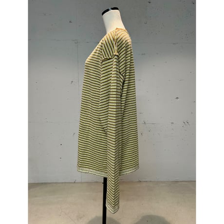 multi border L/S Tee(yellow)