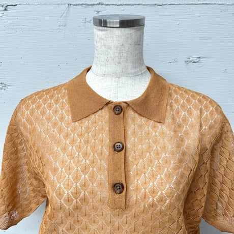 sheer knit Polo S