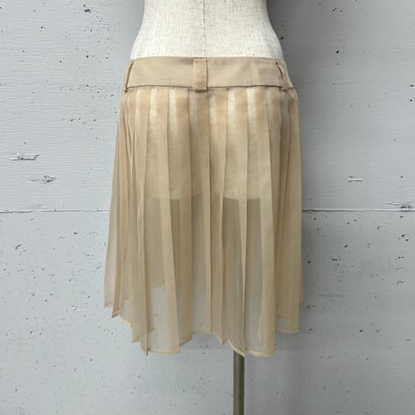 sheer pleats skirt