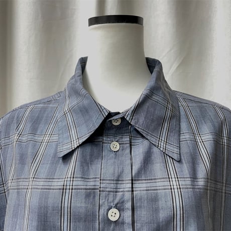 check super big shirt (blue)