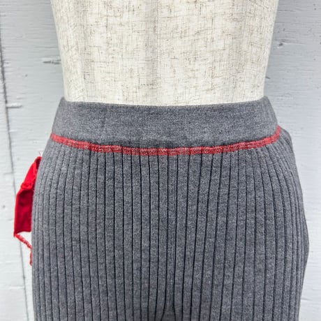 loose rib knit pants