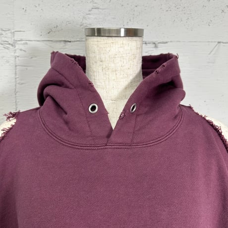 damage hoodie(bordeaux)