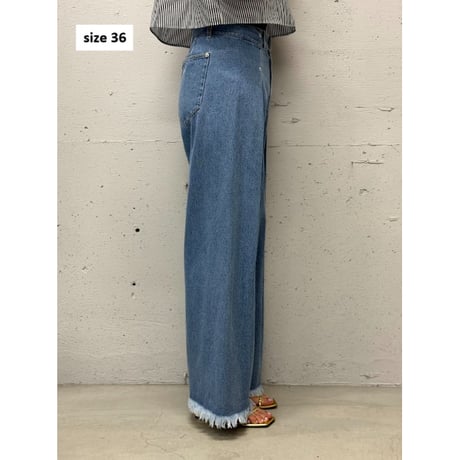 tuck wide denim(blue/38)