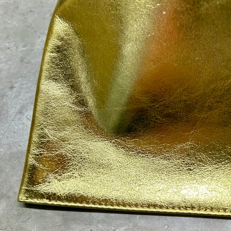 【blancle】M.LEATHER ZIP DRAWSTRING M(gold)