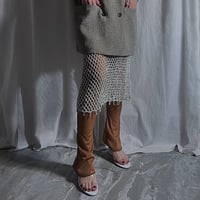 【special price】mesh beads knit skirt (offwhite)