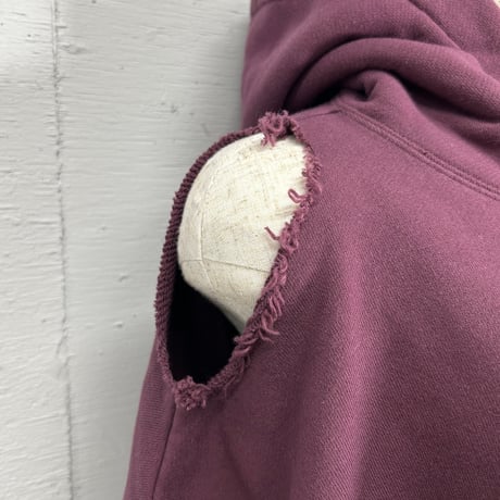 damage hoodie(bordeaux)