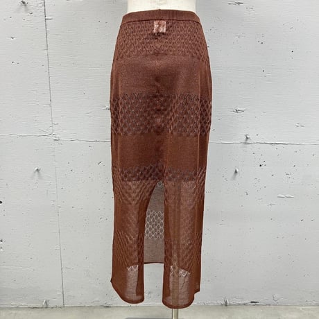 sheer knit skirt