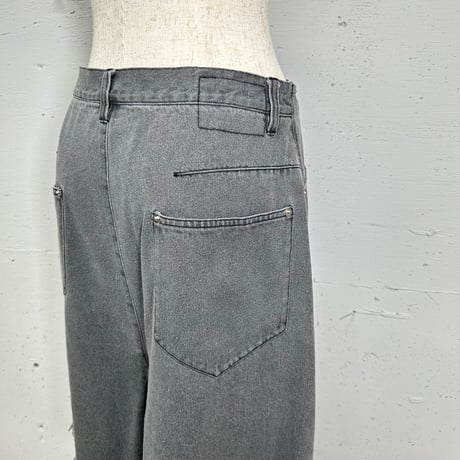 loose denim culottes(black)