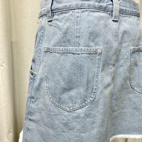 【special price】denim mini skirt(sax)