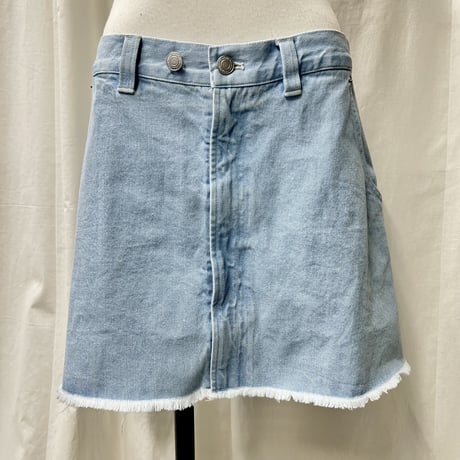 【special price】denim mini skirt(sax)