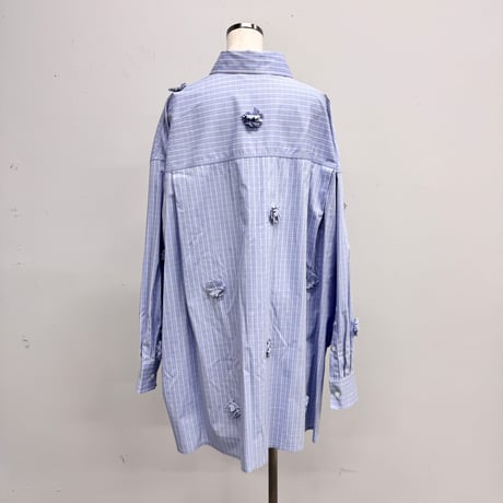 【PROVOKE】 flowerdot big shirt(check)