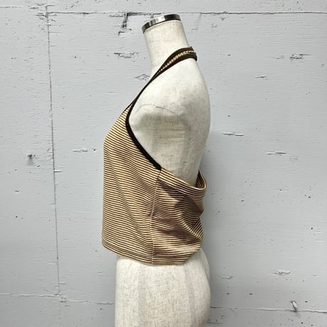 velour halter neck cut&saw