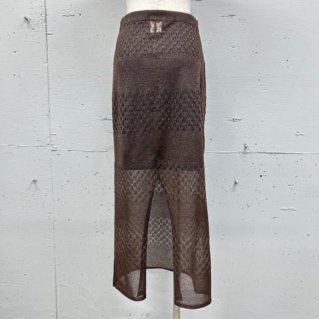 sheer knit skirt