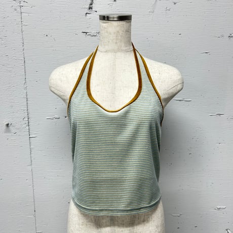 velour halter neck cut&saw