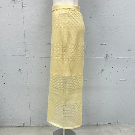 sheer knit skirt