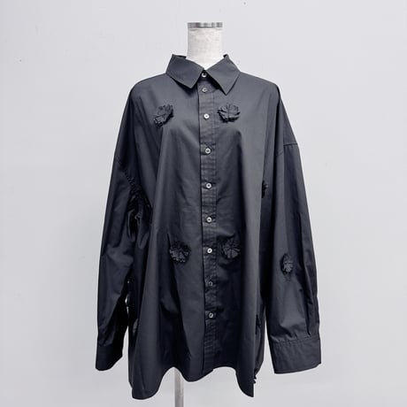 【PROVOKE】 flowerdot big shirt(black)