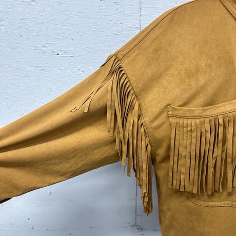 velor tuch fringe jacket