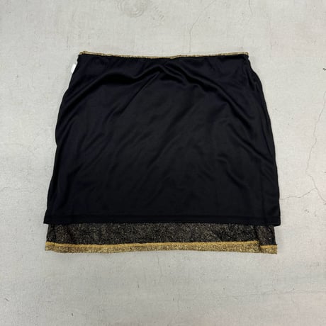 glitter mini skirt(gold)