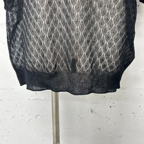 sheer knit Polo L