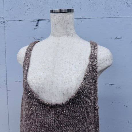 sequins　knit camisole dress